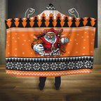 Santa Tiger Roar Personalized Hooded Blanket Christmas Rugby League Spirit - Aussie Hoodie