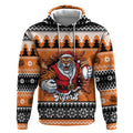 Santa Tiger Roar Personalized Hoodie Christmas Rugby League Spirit - Aussie Hoodie
