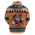 Santa Tiger Roar Personalized Hoodie Christmas Rugby League Spirit - Aussie Hoodie