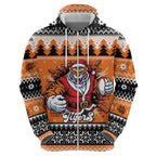 Santa Tiger Roar Personalized Hoodie Christmas Rugby League Spirit - Aussie Hoodie