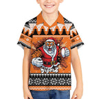 Santa Tiger Roar Personalized Kid Hawaiian Shirt Christmas Rugby League Spirit - Aussie Hoodie