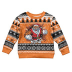 Santa Tiger Roar Personalized Kid Ugly Christmas Sweater Christmas Rugby League Spirit - Aussie Hoodie