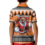 Santa Tiger Roar Personalized Kid Polo Shirt Christmas Rugby League Spirit - Aussie Hoodie