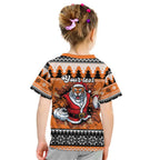 Santa Tiger Roar Personalized Kid T Shirt Christmas Rugby League Spirit - Aussie Hoodie