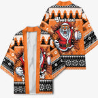 Santa Tiger Roar Personalized Kimono Christmas Rugby League Spirit - Aussie Hoodie