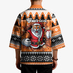 Santa Tiger Roar Personalized Kimono Christmas Rugby League Spirit - Aussie Hoodie