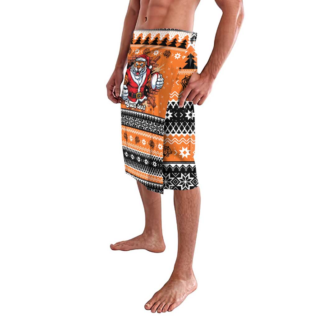 Santa Tiger Roar Personalized Lavalava Christmas Rugby League Spirit - Aussie Hoodie