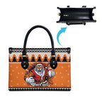 Santa Tiger Roar Personalized Leather Bag Christmas Rugby League Spirit - Aussie Hoodie