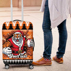 Santa Tiger Roar Personalized Luggage Cover Christmas Rugby League Spirit - Aussie Hoodie