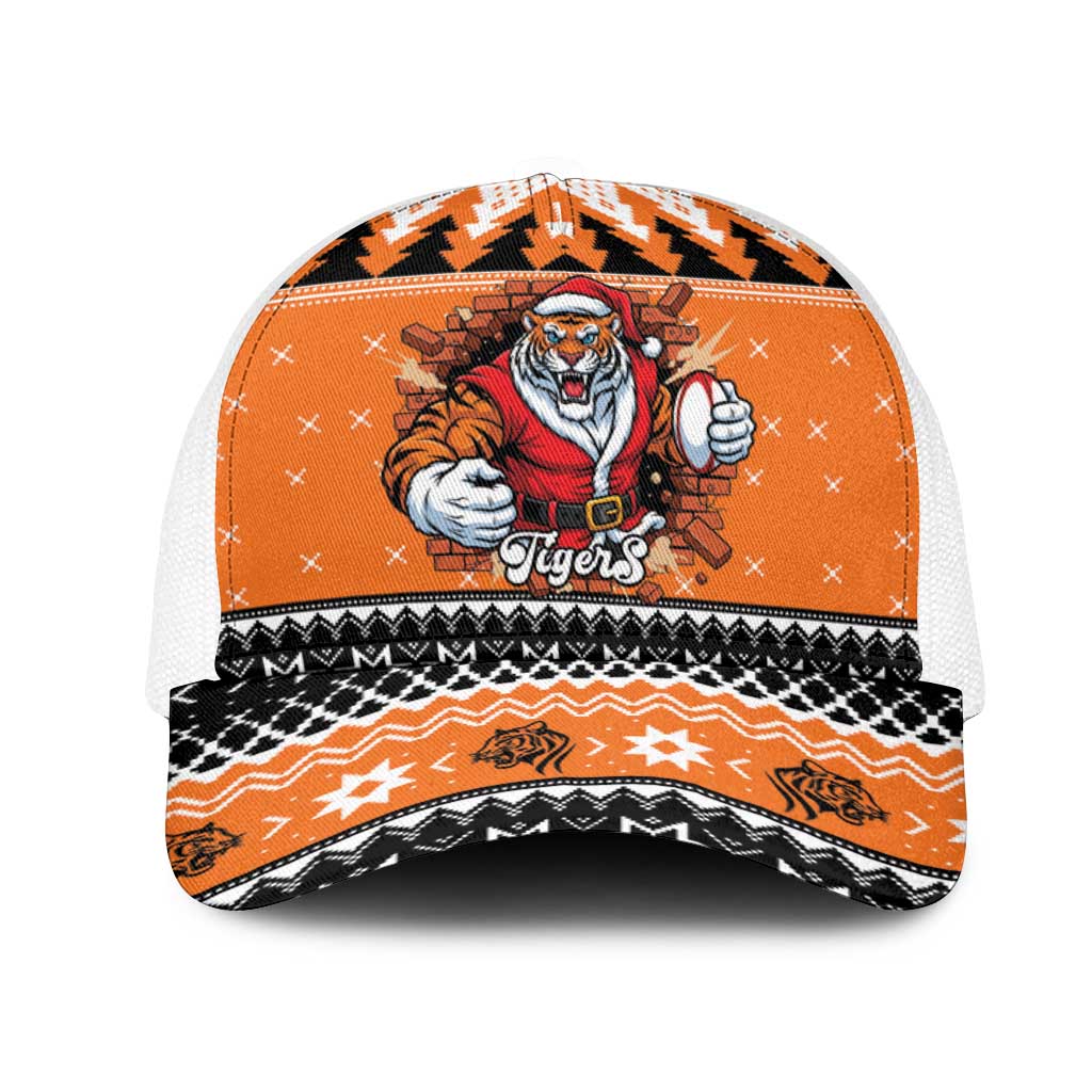 Santa Tiger Roar Mesh Trucker Cap Christmas Rugby League Spirit - Aussie Hoodie