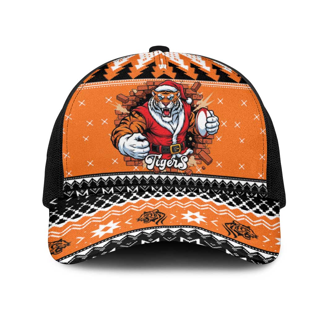 Santa Tiger Roar Mesh Trucker Cap Christmas Rugby League Spirit - Aussie Hoodie