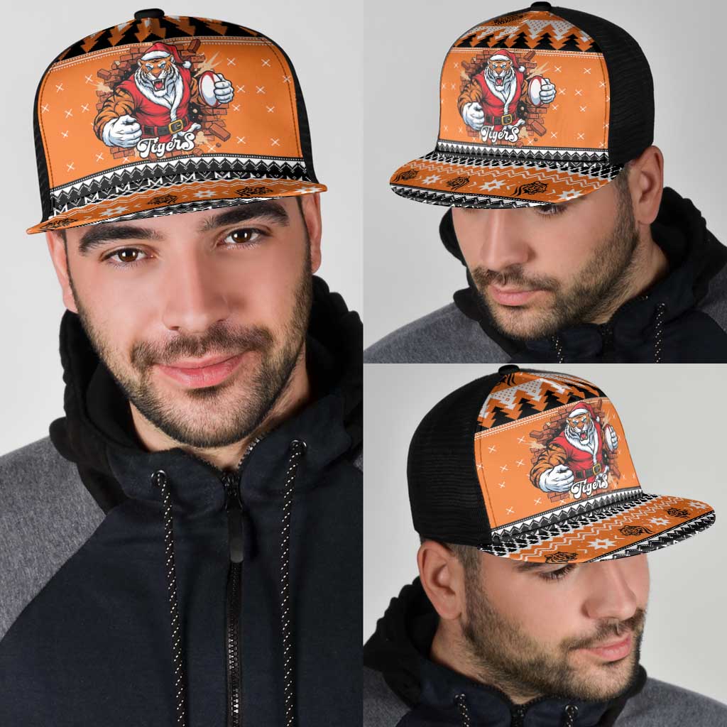 Santa Tiger Roar Mesh Trucker Cap Christmas Rugby League Spirit - Aussie Hoodie