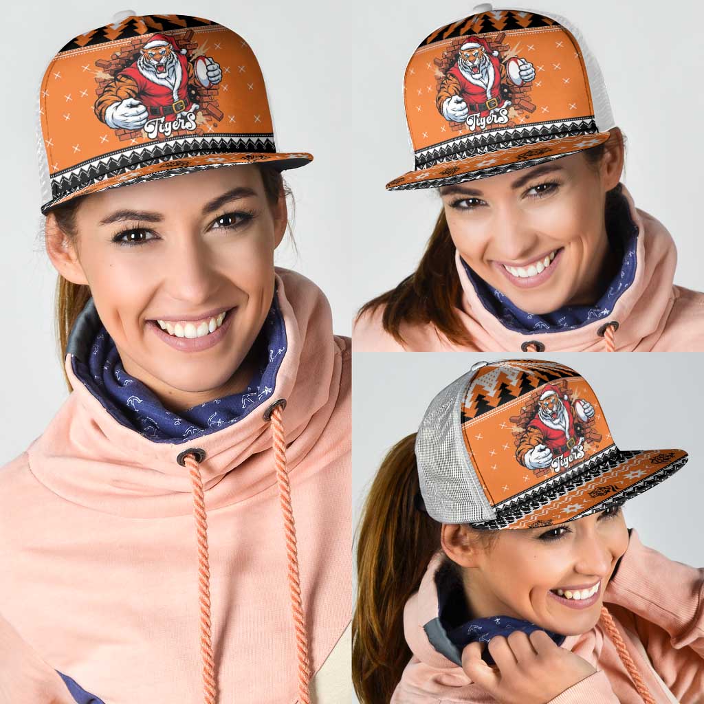 Santa Tiger Roar Mesh Trucker Cap Christmas Rugby League Spirit - Aussie Hoodie