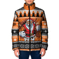 Santa Tiger Roar Personalized Padded Jacket Christmas Rugby League Spirit - Aussie Hoodie