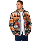 Santa Tiger Roar Personalized Padded Jacket Christmas Rugby League Spirit - Aussie Hoodie