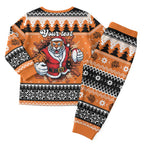 Santa Tiger Roar Personalized Christmas Pajama Set Christmas Rugby League Spirit - Aussie Hoodie