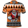 Santa Tiger Roar Personalized Polo Shirt Christmas Rugby League Spirit - Aussie Hoodie