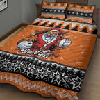 Santa Tiger Roar Personalized Quilt Bed Set Christmas Rugby League Spirit - Aussie Hoodie