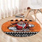 Santa Tiger Roar Personalized Round Carpet Christmas Rugby League Spirit - Aussie Hoodie