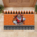 Santa Tiger Roar Personalized Rubber Doormat Christmas Rugby League Spirit - Aussie Hoodie