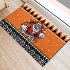 Santa Tiger Roar Personalized Rubber Doormat Christmas Rugby League Spirit - Aussie Hoodie
