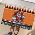Santa Tiger Roar Personalized Rubber Doormat Christmas Rugby League Spirit - Aussie Hoodie