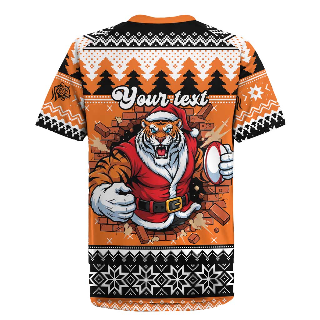Santa Tiger Roar Personalized Rugby Jersey Christmas Rugby League Spirit - Aussie Hoodie