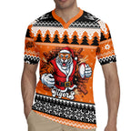 Santa Tiger Roar Personalized Rugby Jersey Christmas Rugby League Spirit - Aussie Hoodie