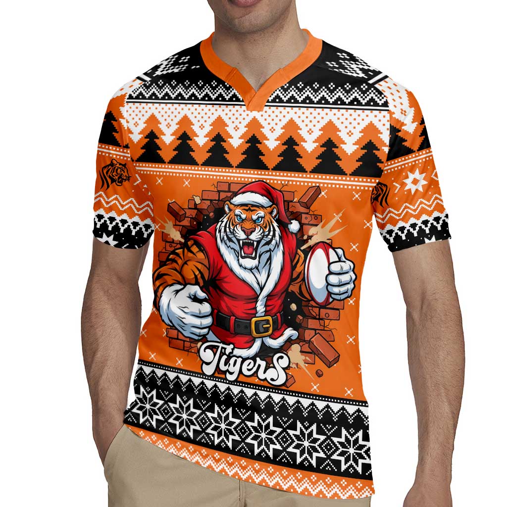 Santa Tiger Roar Personalized Rugby Jersey Christmas Rugby League Spirit - Aussie Hoodie