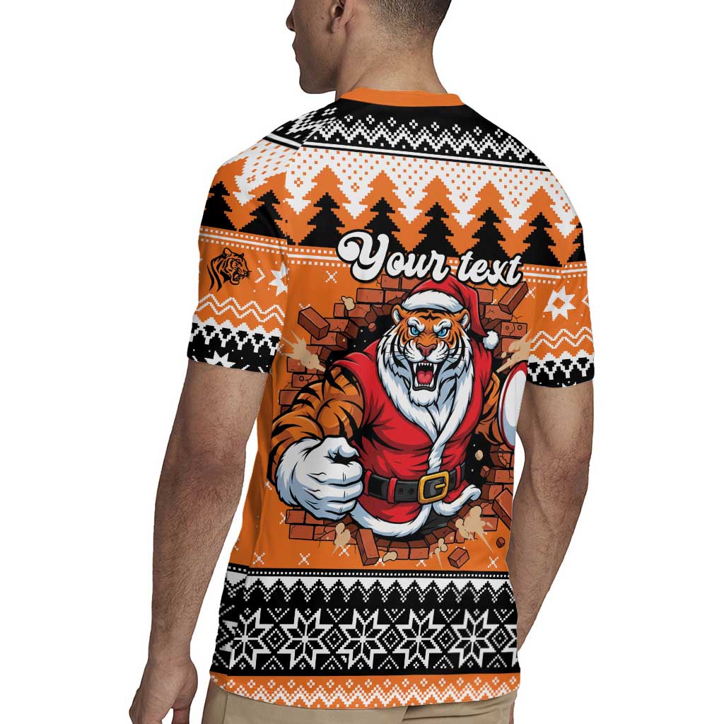Santa Tiger Roar Personalized Rugby Jersey Christmas Rugby League Spirit - Aussie Hoodie