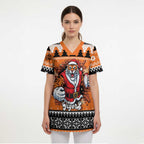Santa Tiger Roar Personalized Scrub Top Christmas Rugby League Spirit - Aussie Hoodie