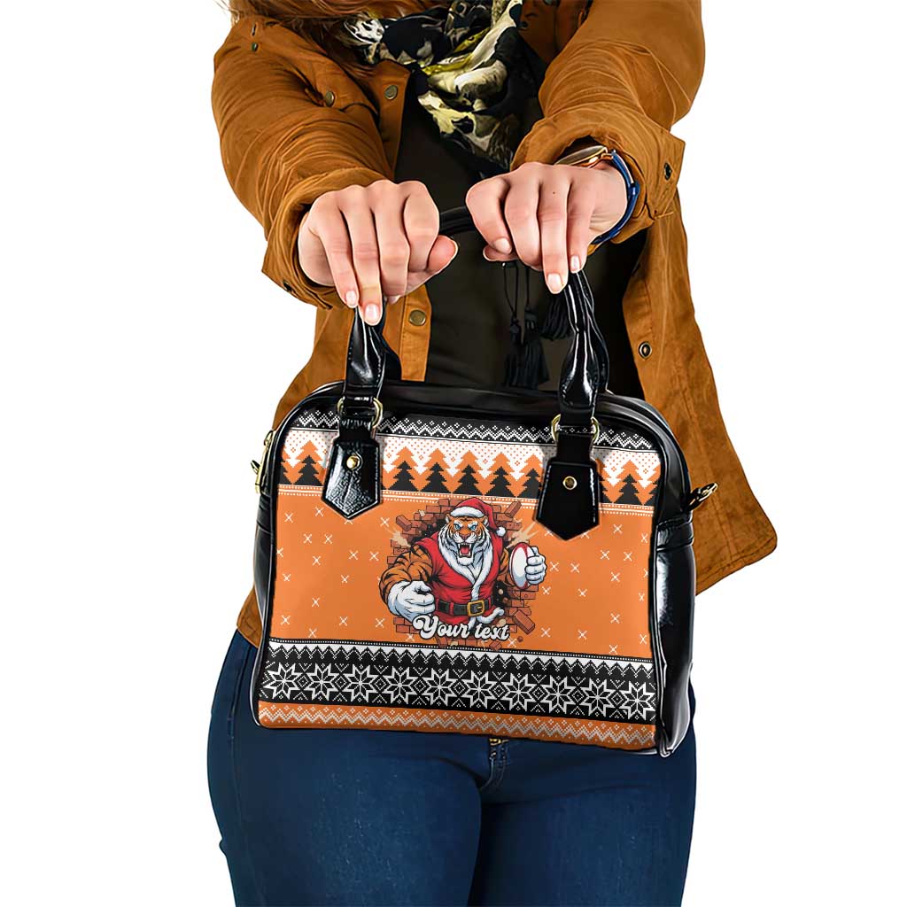 Santa Tiger Roar Personalized Shoulder Handbag Christmas Rugby League Spirit - Aussie Hoodie