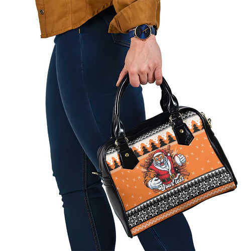 Santa Tiger Roar Personalized Shoulder Handbag Christmas Rugby League Spirit - Aussie Hoodie
