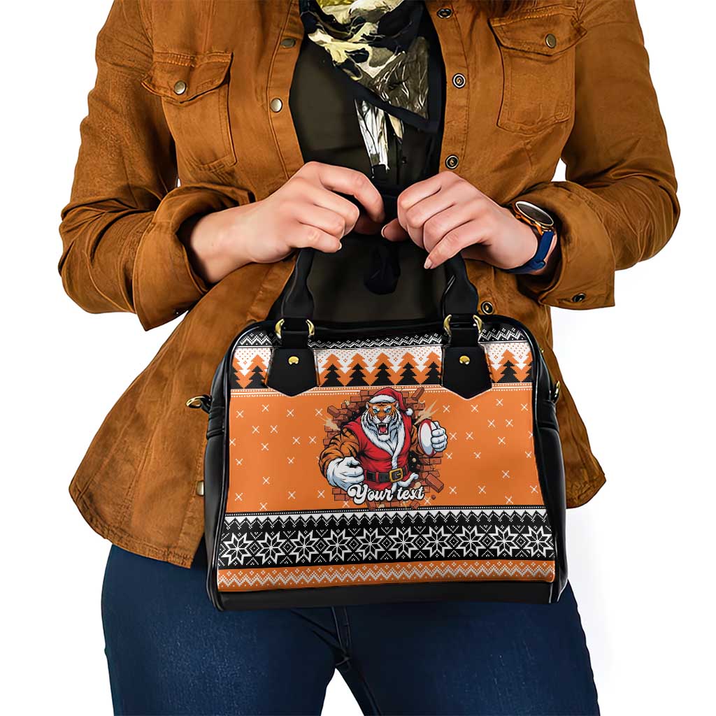 Santa Tiger Roar Personalized Shoulder Handbag Christmas Rugby League Spirit - Aussie Hoodie