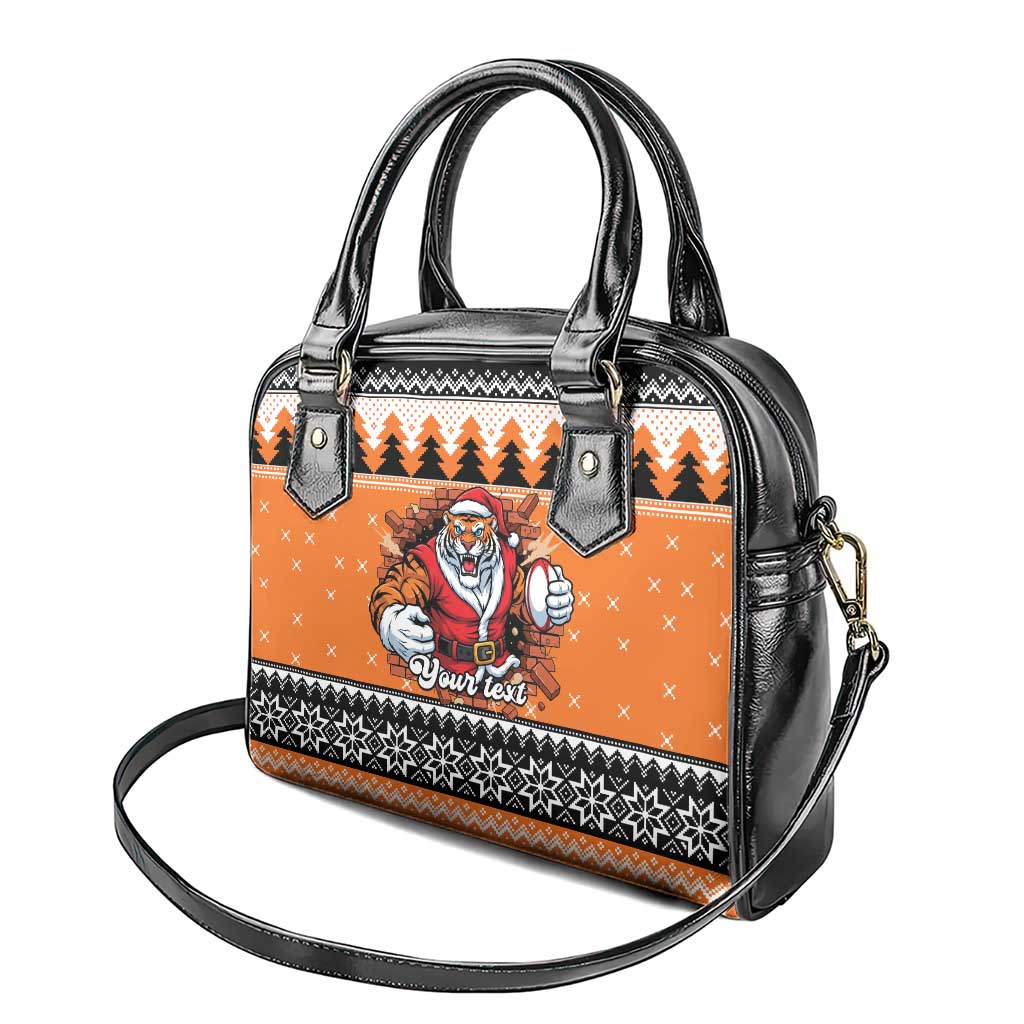 Santa Tiger Roar Personalized Shoulder Handbag Christmas Rugby League Spirit - Aussie Hoodie