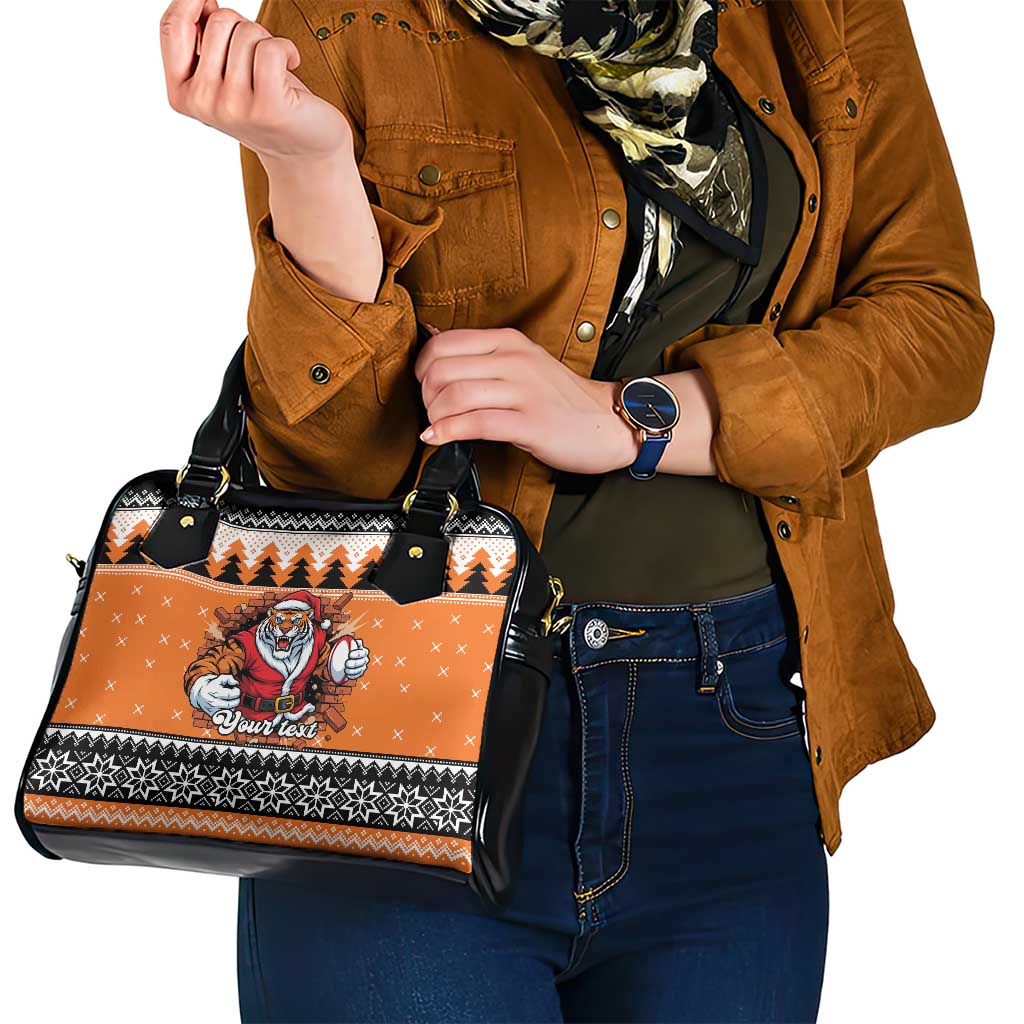Santa Tiger Roar Personalized Shoulder Handbag Christmas Rugby League Spirit - Aussie Hoodie