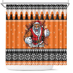 Santa Tiger Roar Personalized Shower Curtain Christmas Rugby League Spirit - Aussie Hoodie