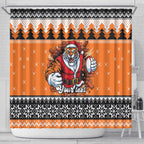 Santa Tiger Roar Personalized Shower Curtain Christmas Rugby League Spirit - Aussie Hoodie