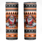 Santa Tiger Roar Personalized Skinny Tumbler Christmas Rugby League Spirit - Aussie Hoodie