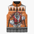 Santa Tiger Roar Personalized Sleeveless Puffer Jacket Christmas Rugby League Spirit - Aussie Hoodie