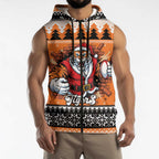 Santa Tiger Roar Personalized Sleeveless Zip Hoodie Christmas Rugby League Spirit LT9