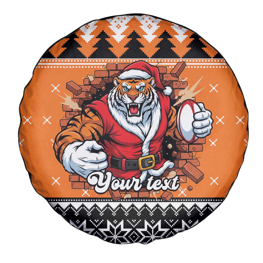 Santa Tiger Roar Personalized Spare Tire Cover Christmas Rugby League Spirit - Aussie Hoodie