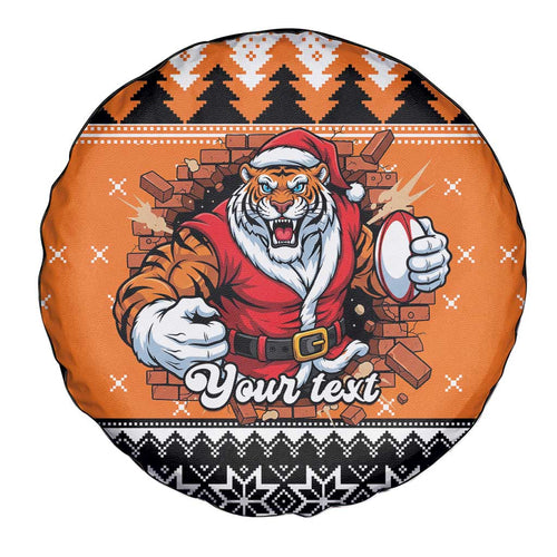 Santa Tiger Roar Personalized Spare Tire Cover Christmas Rugby League Spirit - Aussie Hoodie