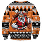 Santa Tiger Roar Personalized Sweatshirt Christmas Rugby League Spirit - Aussie Hoodie