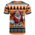 Santa Tiger Roar Personalized T Shirt Christmas Rugby League Spirit - Aussie Hoodie