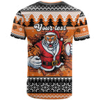 Santa Tiger Roar Personalized T Shirt Christmas Rugby League Spirit - Aussie Hoodie