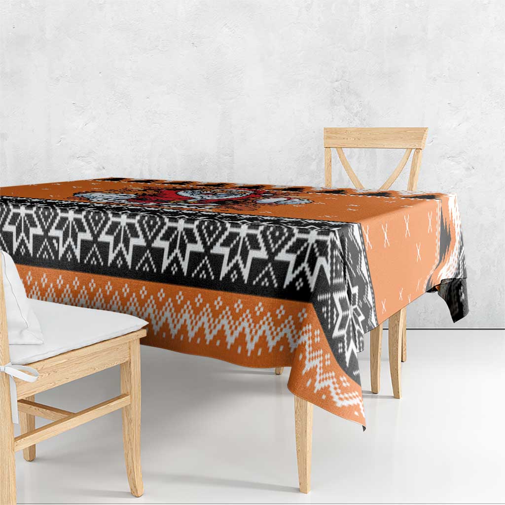 Santa Tiger Roar Personalized Tablecloth Christmas Rugby League Spirit - Aussie Hoodie