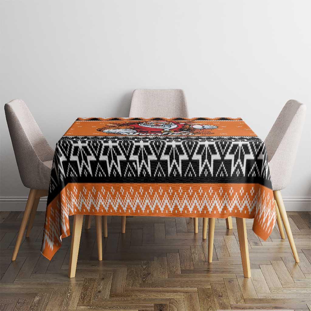Santa Tiger Roar Personalized Tablecloth Christmas Rugby League Spirit - Aussie Hoodie