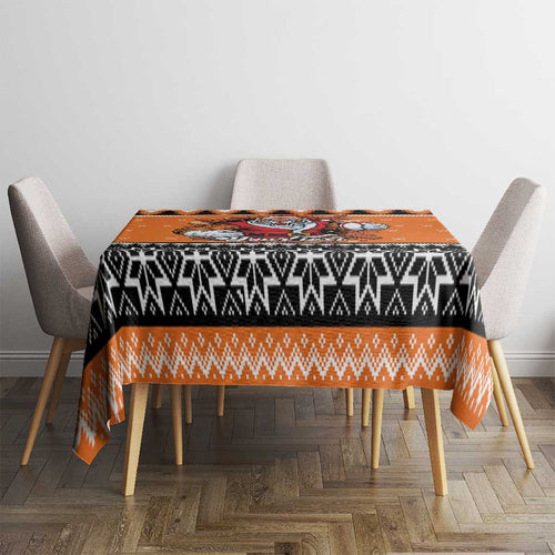 Santa Tiger Roar Personalized Tablecloth Christmas Rugby League Spirit - Aussie Hoodie