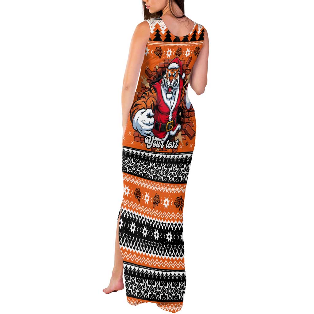Santa Tiger Roar Personalized Tank Maxi Dress Christmas Rugby League Spirit - Aussie Hoodie